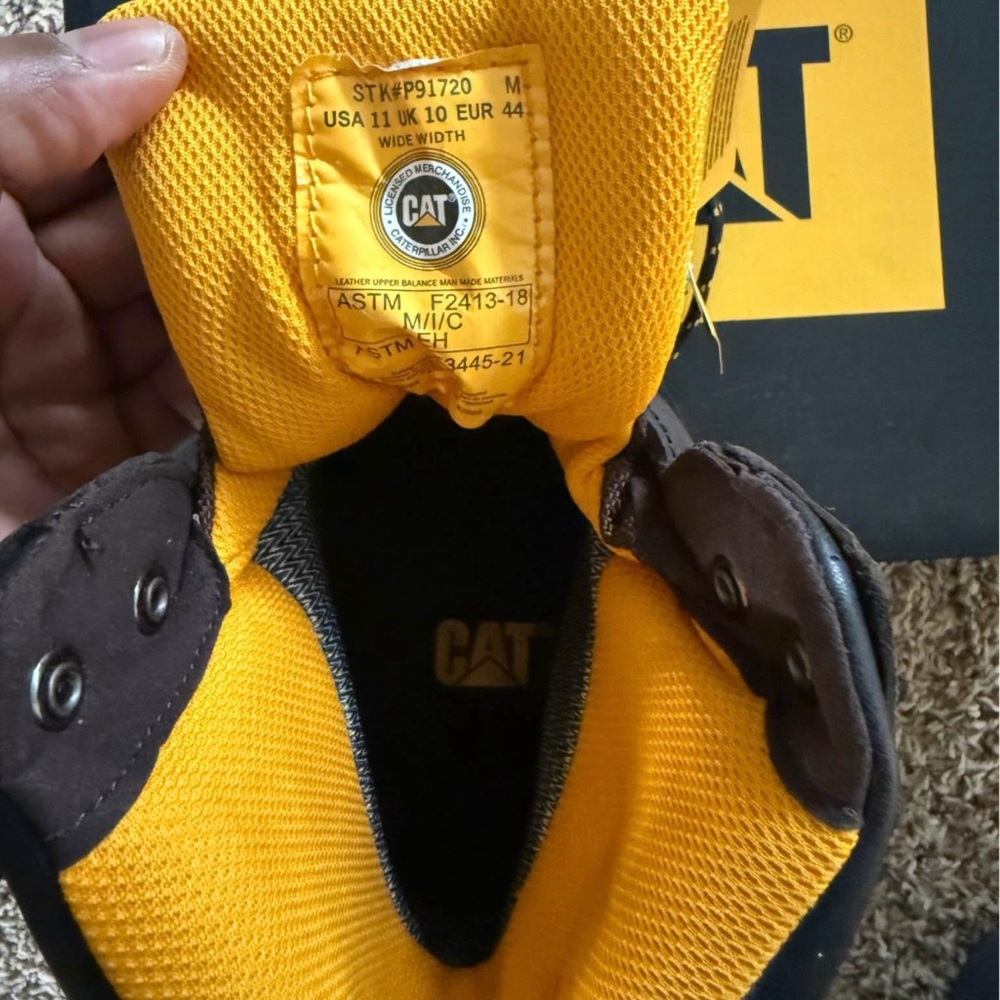 Men’s CAT Steel Toe Workboots - Picture 7 of 8